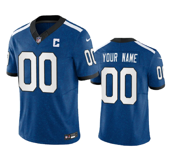 Men's Indianapolis Colts Active Player Custom Royal 2023 F.U.S.E. Indiana Nights Limited Stitched Football Jersey - Click Image to Close